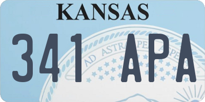 KS license plate 341APA