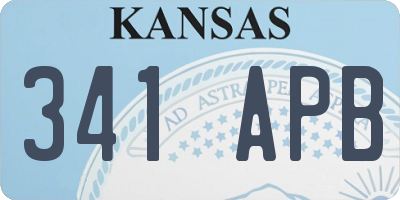 KS license plate 341APB
