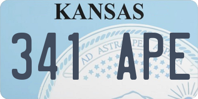 KS license plate 341APE