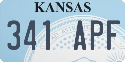 KS license plate 341APF