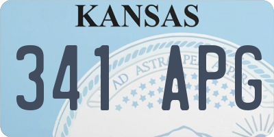 KS license plate 341APG