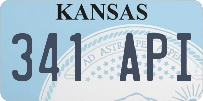 KS license plate 341API