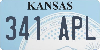 KS license plate 341APL