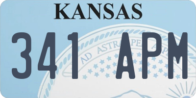 KS license plate 341APM