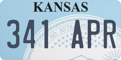 KS license plate 341APR