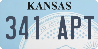 KS license plate 341APT