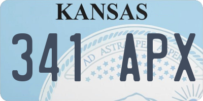KS license plate 341APX