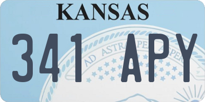KS license plate 341APY