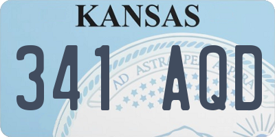 KS license plate 341AQD