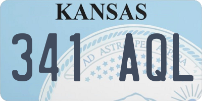 KS license plate 341AQL