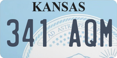 KS license plate 341AQM