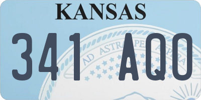 KS license plate 341AQO