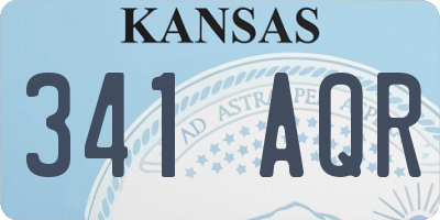 KS license plate 341AQR