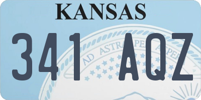 KS license plate 341AQZ