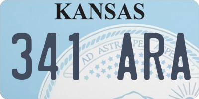 KS license plate 341ARA