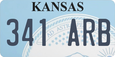 KS license plate 341ARB