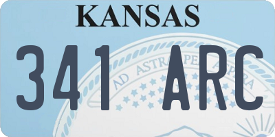 KS license plate 341ARC