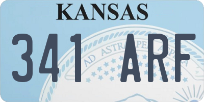 KS license plate 341ARF