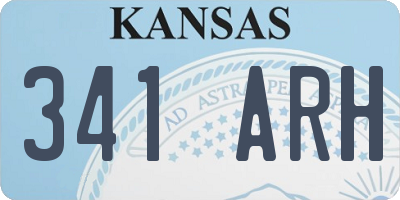 KS license plate 341ARH