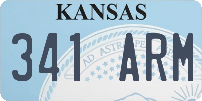 KS license plate 341ARM