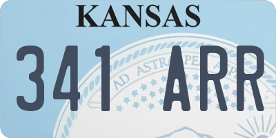 KS license plate 341ARR
