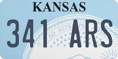 KS license plate 341ARS
