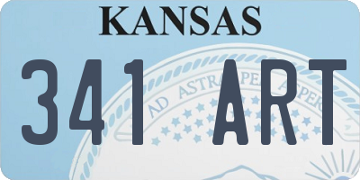 KS license plate 341ART