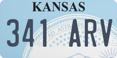 KS license plate 341ARV