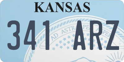 KS license plate 341ARZ