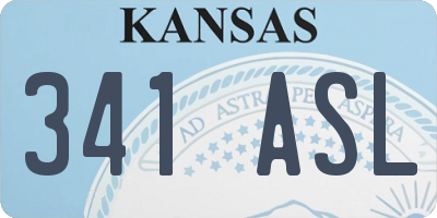 KS license plate 341ASL
