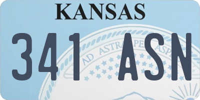 KS license plate 341ASN