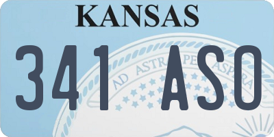 KS license plate 341ASO