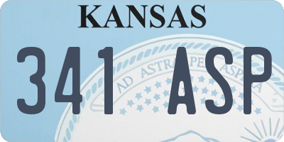 KS license plate 341ASP