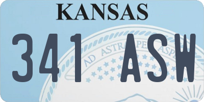 KS license plate 341ASW