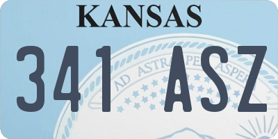 KS license plate 341ASZ