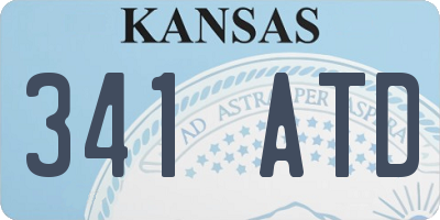 KS license plate 341ATD