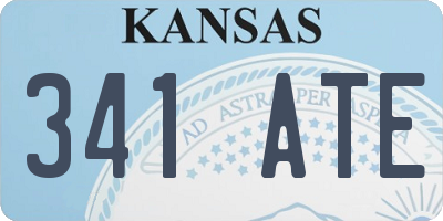 KS license plate 341ATE
