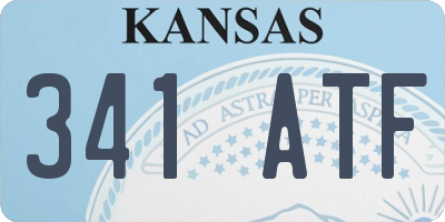KS license plate 341ATF