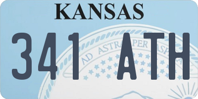 KS license plate 341ATH