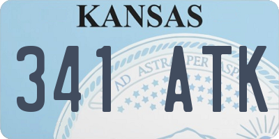 KS license plate 341ATK