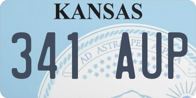 KS license plate 341AUP