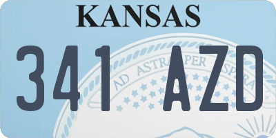 KS license plate 341AZD