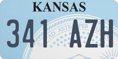 KS license plate 341AZH