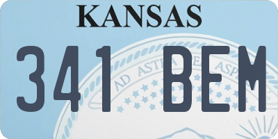 KS license plate 341BEM
