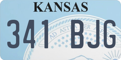 KS license plate 341BJG