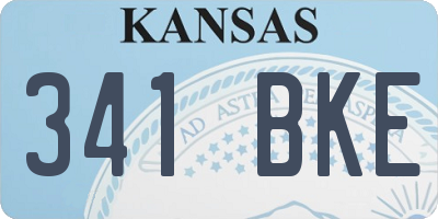 KS license plate 341BKE