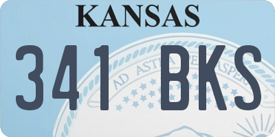 KS license plate 341BKS