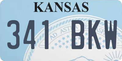 KS license plate 341BKW