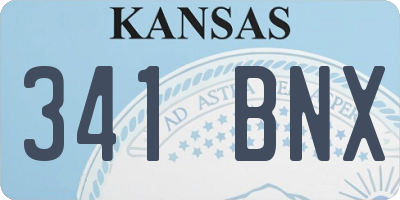 KS license plate 341BNX