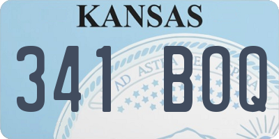 KS license plate 341BOQ